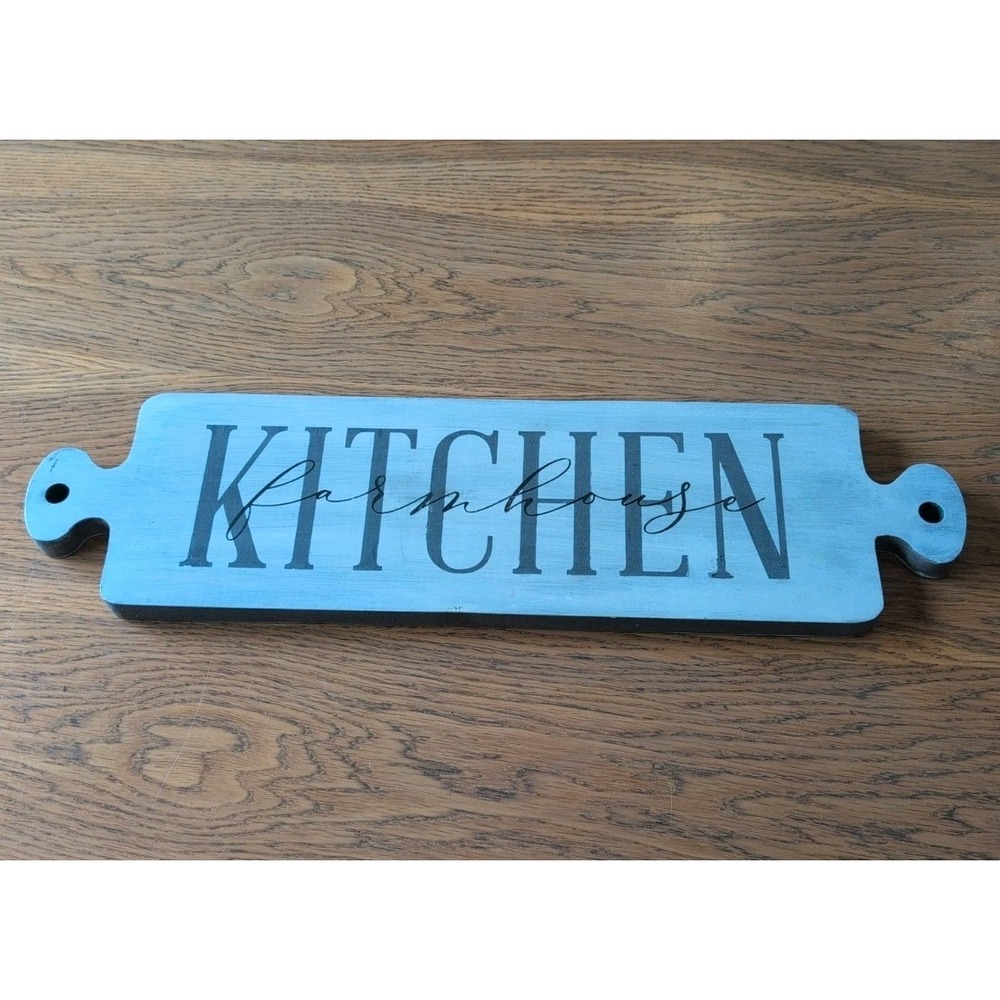 Wood Wall Plaque Farm Farmhouse Decor Hand Painted Gray Art